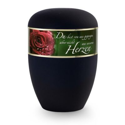 Bio-Urne "Edition Poesie" Rose, tiefschwarz
