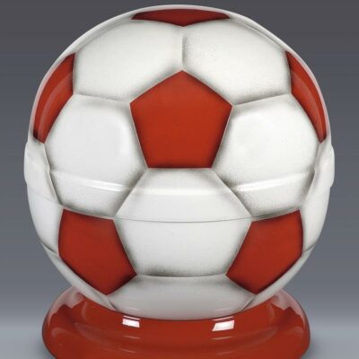 Stahlurne, "Fussball" Rot-Weiss
