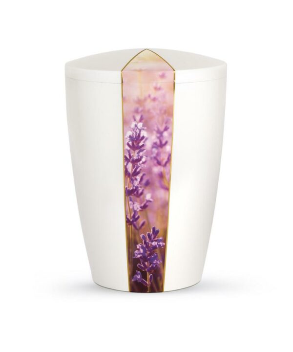 Bio-Urne "Flora" Lavendel, Perlmutt