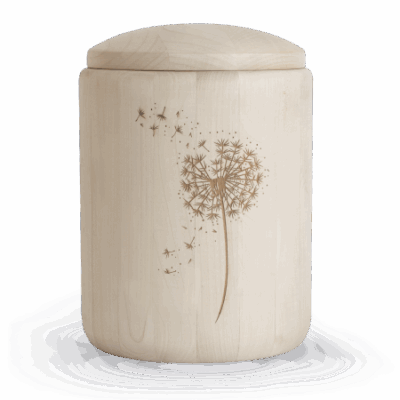 Holz-Urne, Edition Vivre, Lasergravur. Mod. 919-5
